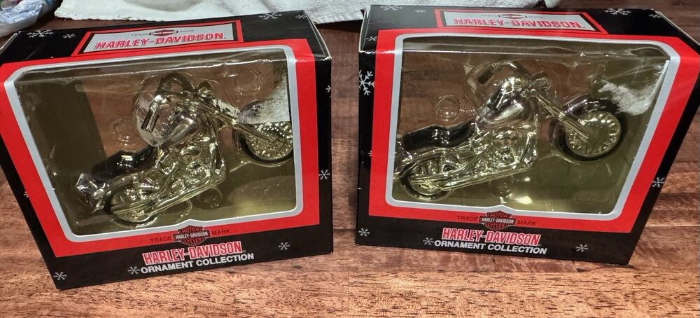 2~2002 Harley Davidson Christmas Holiday Tree Motorcycle Decoration Ornaments